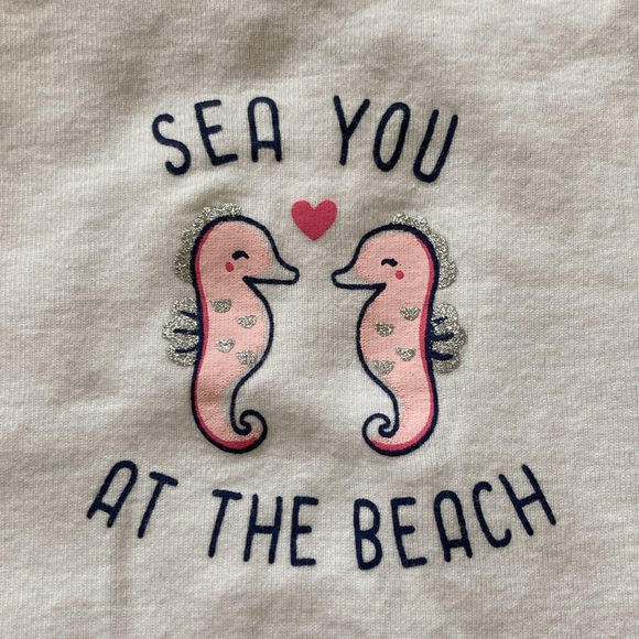 Carter’s Sea You at the Beach bodysuit and top, 9 months size - Picture 3 of 13